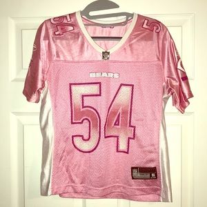 Bears #54 Urlacher NFL Jersey Pink Size Small